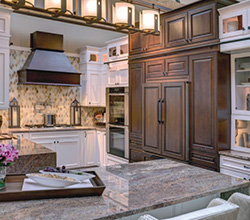 UltraCraft Cabinetry Style: Frisco Material: Maple Finish: Amber Low Sheen and Briarwood