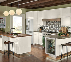 Gallery Cabinetry High Gloss Foil Kitchen in Dove White